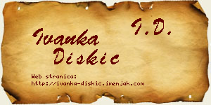 Ivanka Diskić vizit kartica